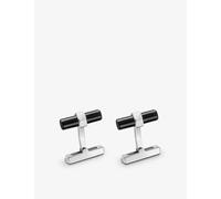 Cartier Mens Silver Santos De Palladium-plated Sterling-silver Cufflinks 1 Size