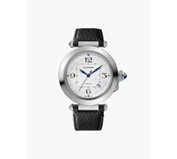 Cartier Mens Steel Crwspa0014 Pasha Stainless and Leather Watch 41mm