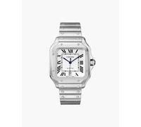 Cartier Mens Steel Crwssa0018 Santos De Large Model Stainless and Leather Watch 1size