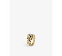Cartier Panthère De Cartier 18ct Yellow-Gold, 0.02ct Brilliant-Cut Diamond, Tsavorite, Onyx and Lacquer Ring Yellow Gold 51mm