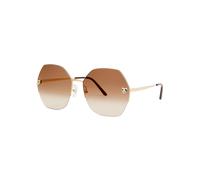 Cartier Panthère De Cartier Gold-tone Oversized, Sunglasses, Half Rim