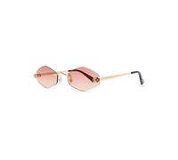 Cartier Panthère de Cartier Rimless Hexagon-frame Sunglasses - Red - One Size
