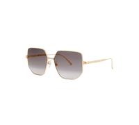 Cartier Santos De Cartier Gold-tone Square-frame, Sunglasses, Gold