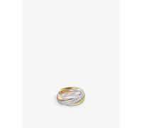 Cartier Trinity De Cartier Medium 18ct White, Rose, Yellow-Gold and 1.54ct Brilliant-Cut Diamond Ring Gold 54mm