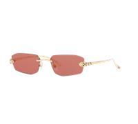 Cartier Unisex Sunglass CT0474S - Frame color: Gold, Lens color: Red
