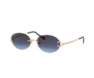Cartier Unisex Sunglass CT0551S - Frame color: Gold, Lens color: Blue
