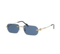 Cartier Unisex Sunglass CT0577S - Frame color: Gold, Lens color: Blue