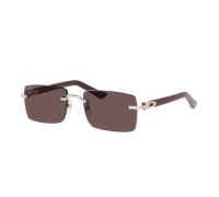 Cartier Unisex Sunglass CT0579S - Frame color: Silver, Lens color: Black