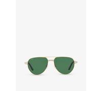 Cartier Man Sunglass CT0425S - Frame color: Gold, Lens color: Green