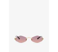 Cartier Womens Cartier ct0433S Cat Eye-Frame Metal Sunglasses Gold