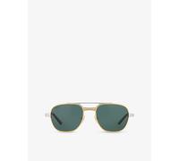 Cartier Womens Cartier ct0477S Pilot-Frame Metal Sunglasses Gold