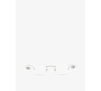 Cartier Womens Cartier ct0494O Panthère Rectangle-Frame Metal Optical Glasses Silver