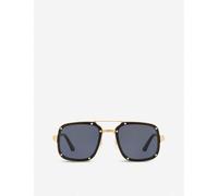 Cartier Womens Gold Ct0194s Santos De Metal Acetate Rectangle-frame Sunglasses 58mm