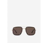 Cartier Womens Grey Ct0194s Santos De Metal Acetate Rectangle-frame Sunglasses
