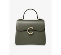 Cartier Womens Panthère C De Cartier Small Leather Top-Handle Bag Green 1 Size