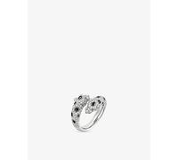 Cartier Womens Panthère De Cartier 18ct White-Gold, 0.92ct Brilliant-Cut Diamond, Emerald and 0.03ct Onyx Ring White Gold 53mm