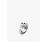 Cartier Womens Panthère De Cartier 18ct White-Gold, Emerald, Sapphires, Onyx and 2.98ct Diamond Ring White Gold 53mm