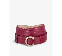 Cartier Womens Panthère De Cartier Large Buckled Leather Belt Red 1 Size