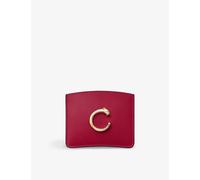 Cartier Womens Panthère De Cartier Leather Cardholder Cherry Red 1 Size