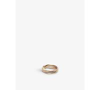 Cartier Womens Tri-gold Trinity 18ct White-gold, Rose-gold and Yellow-gold Ring 56mm