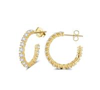 Cartilage Earring, Gold Studs Earrings for Women Elegant Circle with Cubic Zirconia 22mm for Wife Mother'S Day Jewelry Modern
