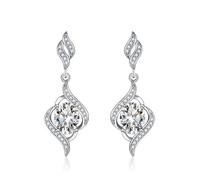 Cartilage Earring Jewelry, Stud Earrings for Women White Cubic Zirconia Ribbon Wrap Solitaire Ring 35.5X12.9mm for Lesbian Fathers Day Jewelry Modern