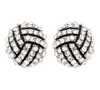 Cartilage Earring Set Rugby Shiny Crystal Sport Earrings Stud Earrings Sports Baseball Basketball Stud Baseball Basketball Soccer For Women Jewelry Mismatch (A, 1. 5cm)