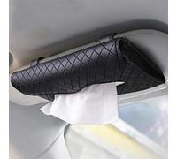 Cartisen Car Tissue Holder, Sun Visor Tissue Holder, Car Visor Napkin Holder, PU Leather Backseat Tissue Case for Car/Truck (Black)