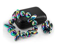 Cartlant 20 Pcs Magnetic Balls Fidget Toy, 10 Magnet Balls 20mm and 10 Rattle Magnets 43mm, Cool Technology Office Games Educational Science Toys Stress Relief for Autism ADD ADHD OCD(Colorful)