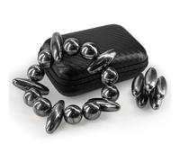 Cartlant 20Pcs Magnetic Balls Fidget Toy, 10x Strong Magnet Ball 20mm and 10x Rattle Magnets 43mm, Cool Technology Office Gadget Adults Stress Relief Educational Science Toys for Autism ADHD(Black)