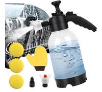 Cartlant 2L Foam Pressure Sprayer, Car Wash Shampoo Snow Foam Spray with 2 Nozzles and Cleaning Kit, Hand Pump Bottle Water Hydro Cannon Lance Snowfoam Gun for Valeting Detailing Garden