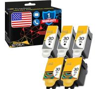 Cartlee Set of 5 Compatible 30xl High Yield Ink Cartridges for Kodak Hero 3.1, Hero 5.1, ESP 3.2, ESP C110, ESP C310, ESP C315, ESP Office 2150, ESP Office 2170