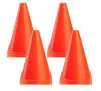 Cartman 9 Inch 12 Pack Plastic Training Cones, Agility Soccer Cones, Indoor Outdoor and Festive Events Field Marker Agility Cones for Soccer, Skating, Football, Basketball