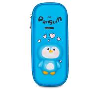 Cartomania Squishy Write Up Pen Holder, Light Blue, Penguin Theme, 3D Squishy Application, Personalised Gift Box, Stationery, School, Kids and Adults, Gift Idea