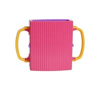Carton Baby Milk Holder With 2 handle,Adjustable Spill-proof Plastic Universal Drink Holder,reusable and durable Leak-proof Cup Holder for Juice Pouch Milk Box,Kids Housewarming Gift (Pink)