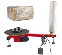 Carton Wrapping Machine, Electric Pallet Wrapper with Foot Switch for Stretch Film, Shrink Wrap Machine for 20-70cm Film