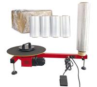 Carton Wrapping Machine, Electric Pallet Wrapper with Foot Switch for Stretch Film, Shrink Wrap Machine for 20-70cm Film