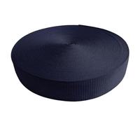 CARTONARE Webbing 2m 5m 10m 50m, 50 Colours, Width 10mm 15mm 20mm 25mm 30mm 40mm 50 mm Bag Strap Polypropylene Ideal for DIY Projects, Crafts (058) Dark Blue, 25mm x 10m