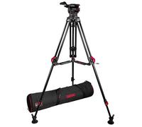 Cartoni Focus 10 Fluid Head with Red Lock Aluminium Tripod and Mid-level Spreader Kit