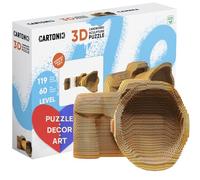 CARTONIC 3D Puzzle Set Home Decor Party Activity Assemble Camera Puzzle 3D Puzzle Cat Made from Recycled Cardboard