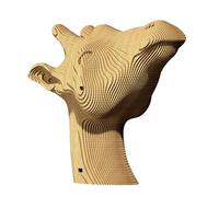 CARTONIC 3D Puzzles Set - Recycled Cardboard Giraffe - Art Building - Fun and Engaging Activity
