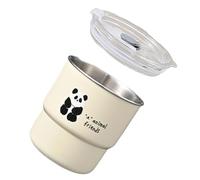 Cartoon 304 stainless steel coffee mug features beautiful animal panda designs for kids and students