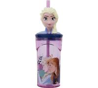 CARTOON 3D Character Reusable Plastic Drinking Cup BPA Free 360ml Capacity (Frozen (1))