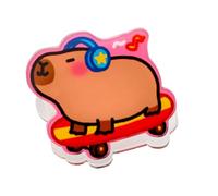 Cartoon Acrylic Brooch Aesthetic Cute Animal Lapel Pins - Exquisite Cute Capybara Badge | Women Male Clothing Pins for Student School Bag Ornament, Siehe Beschreibung, Acrylic and metal, See