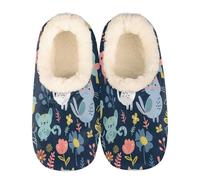 Cartoon Acts Birds Flowers Slippers for Women Slipper Socks Soft House Slippers Shoes for Bedroom Indoor, Winter Cozy Christmas Gifts