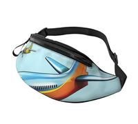 Cartoon Airplane Fanny Pack for Men Women Fashion Running Waist Packs Waterproof Crossbody Bags Everywhere Belt Bag with Adjustable Strap Sports Hip Pack for Travel Wallet