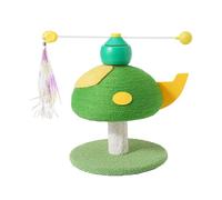 Cartoon Airplane Sisal Small Climbing Frame Color Blocking Mushroom Cat Toys Fun Teaser Stick Electric Sturdy Stable