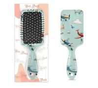 Cartoon Airplanes Transportation Pattern Hair Brush Wet Dry Air Cushion Hair Brush Plastic Detangler Hairbrush for Kids Adults Back To School Gift Women Men