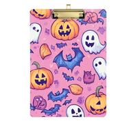 Cartoon All Saints' Day Happy Halloween Pattern clipboard Set Hard Board for Student Girls Kids Teacher clipboard Size 9 x 12