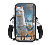 Cartoon Alpaca Cute Animal Cell Phone Bag with Detachable Strap, Aesthetic Mini Sling Bag Small Crossbody Bag for Phone